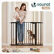 VOUNOT - Barriere de securite a pression sans percage Largeur 103-110cm Metal noir - vignette