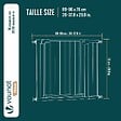 VOUNOT - Barriere de securite a pression sans percage Largeur 89-96cm Metal blanc - vignette