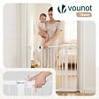 VOUNOT - Barriere de securite a pression sans percage Largeur 89-96cm Metal blanc - vignette