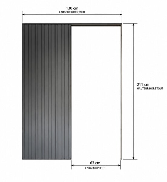 GD MENUISERIES - Galandage (sans kit finition) Pour Porte En 63 cm - large