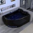 DISTRIBAIN - Baignoire Maori Balnéo Noire asymètrique côté Gauche 32 jets - vignette