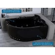 DISTRIBAIN - Baignoire Maori Balnéo Noire asymètrique côté Gauche 32 jets - vignette