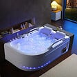 DISTRIBAIN - Baignoire Balnéo asymétrique VULCANO-G 56 jets Whirlpool - vignette