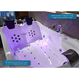 DISTRIBAIN - Baignoire balnéo Genova Droit 40 jets - vignette