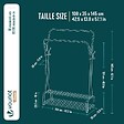 VOUNOT - Portant a vetement double avec 2 niveaux etageres chaussures 4 Crochets Lateraux 108x35x145cm metal Noir - vignette