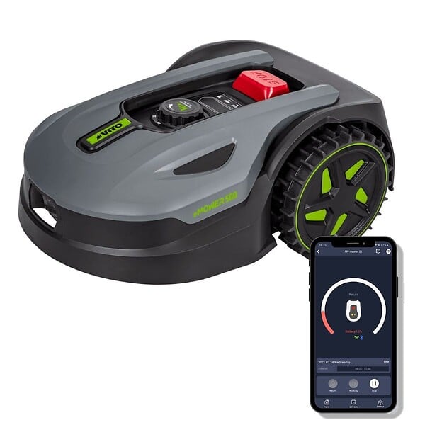 VITO - Robot Tondeuse sans fil 300m2 Brushless 3 Lames Coupe 180mm Retour station automatique Mulching VITO - large