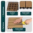 VOUNOT - Lot de 16 dalles clipsables exterieures 30x30cm en Composite WPC Couleur bois - vignette