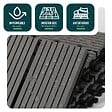 VOUNOT - Lot de 16 dalles clipsables exterieures 30x30cm en Composite WPC Gris - vignette