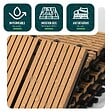 VOUNOT - Lot de 11 dalles clipsables exterieures 30x30cm en Composite WPC Couleur bois - vignette