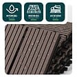 VOUNOT - Lot de 16 dalles clipsables exterieures 30x30cm en Composite WPC Marron - vignette