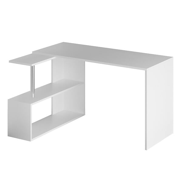 HABITAT ET JARDIN - Bureau d'étude en bois "Gelincik" - 130 x 109 x 74 cm - Blanc - large