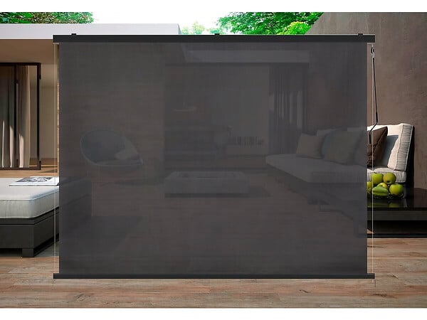 HABITAT ET JARDIN - Store pergola bioclimatique - 367 x 208 cm - Gris anthracite - large
