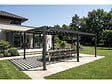 HABITAT ET JARDIN - Pergola bioclimatique autoportante en aluminium "Kensington" - 3 x 6 m - Gris - vignette