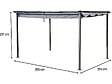 HABITAT ET JARDIN - Pergola en métal avec toit rétractable - 3 x 4 m - Gris anthracite - vignette