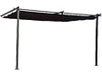 HABITAT ET JARDIN - Pergola adossée en métal avec toit rétractable -  3 x 4 m - Gris anthracite - vignette