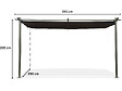 HABITAT ET JARDIN - Pergola adossée en métal avec toit rétractable -  3 x 4 m - Gris anthracite - vignette