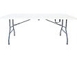 HABITAT ET JARDIN - Table de jardin pliante en métal "Foldy" - 181 x 74 x 74 cm - Blanc - vignette