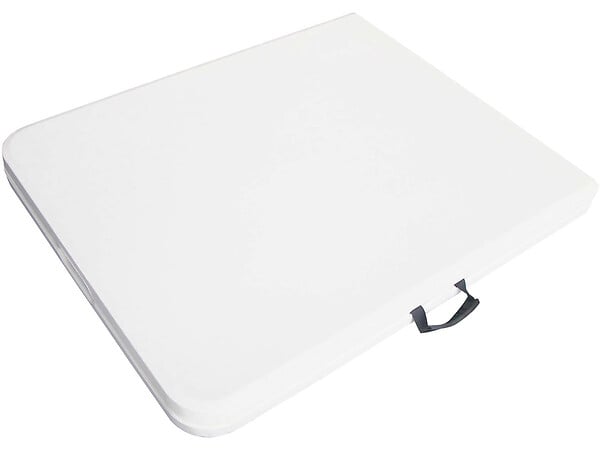 HABITAT ET JARDIN - Table de jardin pliante en métal "Foldy" - 181 x 74 x 74 cm - Blanc - large