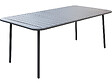 HABITAT ET JARDIN - Table jardin en métal "Bilbao" - 180 x 90 x 71 cm - Gris - vignette