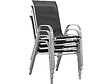 HABITAT ET JARDIN - Fauteuil jardin Textilène "Cordoba" - Phoenix - Gris foncé/Argenté - Lot de 4 - vignette