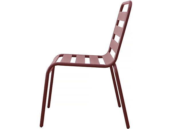 HABITAT ET JARDIN - Lot de 2 chaises de jardin en métal empilables "Bilbao" - Terracotta - large