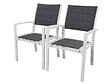 HABITAT ET JARDIN - Fauteuil jardin Alu/Textilène "Brazil / Canaries" - Phoenix - blanc / gris foncé - vignette