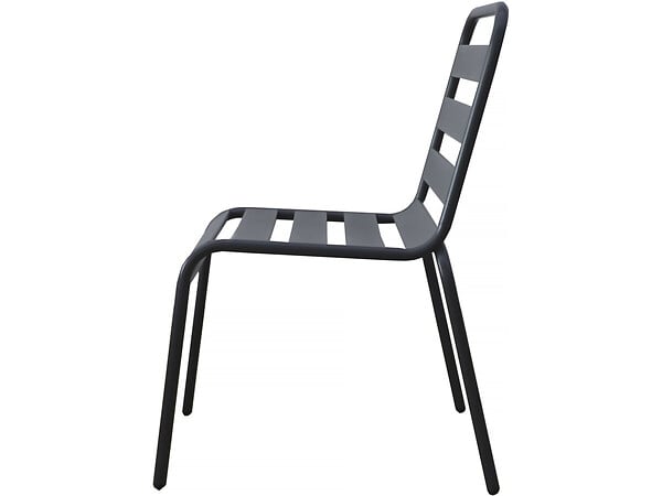 HABITAT ET JARDIN - Lot de 4 chaises de jardin en métal empilables "Bilbao" - Gris - large