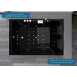 DISTRIBAIN - Baignoire balnéo Belize Droite noire 32 jets  Whirlpool - vignette