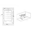 DISTRIBAIN - Baignoire balnéo Belize Droite noire 32 jets  Whirlpool - vignette
