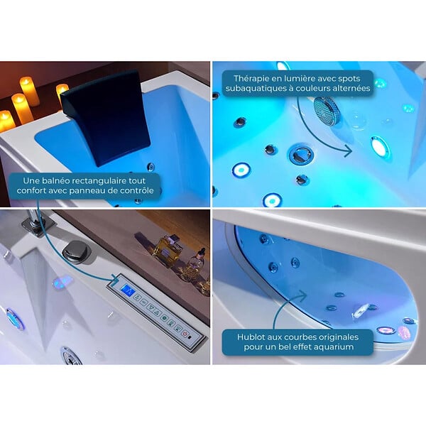 DISTRIBAIN - Baignoire balnéo Twister 32 jets Whirlpool - large