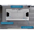 DISTRIBAIN - Baignoire balnéo Caïman 32 jets Whirlpool - vignette