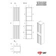SWISS AQUA TECHNOLOGIES - Colonne de salle de bain suspendue 36 x 165 cm avec niche ouverte, effet bois noyer mat (SATEVOV36NA) - vignette