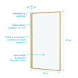 AURLANE - Pare baignoire rabattable 75x130cm - Finition Or Doré Brossé - GOLDY CONTOURING SCREEN - vignette