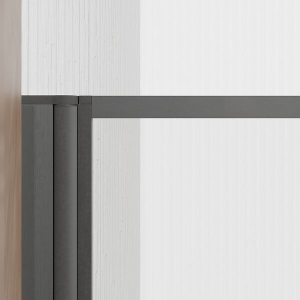 AURLANE - Pare Baignoire Rabattable 75x130 cm - Aluminium Gun Metal et Verre Trempé 4 mm - large