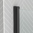 AURLANE - Pare baignoire Rabattable 70x120cm - Profilé Noir Mat - Verre Trempé 4mm - ELEMENTARY - vignette