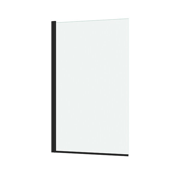 AURLANE - Pare baignoire Rabattable 70x120cm - Profilé Noir Mat - Verre Trempé 4mm - ELEMENTARY - large