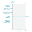AURLANE - Pare baignoire Rabattable 70x130cm - Profilé Blanc Mat - Verre Trempé 4mm - ELEMENTARY - vignette