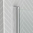 AURLANE - Pare baignoire Rabattable 70x120cm - Profilé Chromé - Verre Trempé 4mm - ELEMENTARY - vignette