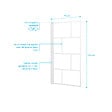 AURLANE - Pare Baignoire Rabattable 75x125cm - Sérigraphie Briques Blanches - Verre Trempé 4mm - vignette