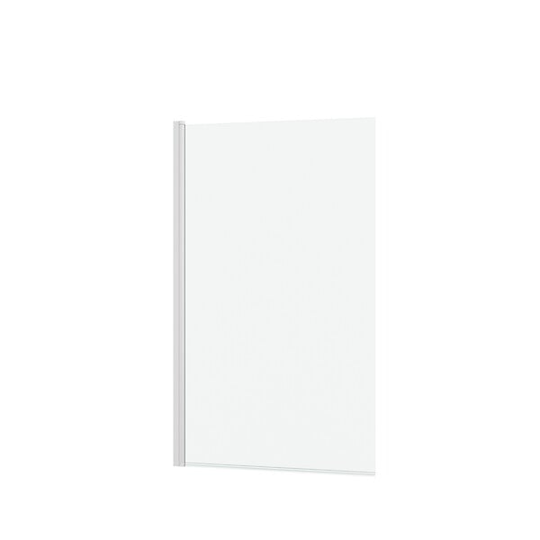 AURLANE - Pare baignoire Rabattable 70x120cm - Profilé Blanc Mat - Verre Trempé 4mm - ELEMENTARY - large