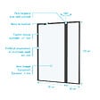 AURLANE - Pare baignoire avec Volet Pivotant 70+30x130cm - Finition Noir Mat - DARK CONTOURING SCREEN - vignette