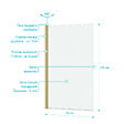 AURLANE - Pare baignoire Rabattable 70x120cm - Profilé finition Or Doré Brossé - Verre Trempé 4mm - ELEMENTARY - vignette