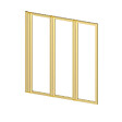 AURLANE - Pare baignoire Pivotant 3 Volets Or Brossé - 125x143 cm - Verre Trempé 4 mm - ZAGGY GOLD - vignette