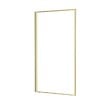AURLANE - Pare baignoire rabattable 80x140cm - Finition Or Doré Brossé - GOLDY CONTOURING SCREEN - vignette