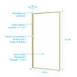 AURLANE - Pare baignoire rabattable 80x140cm - Finition Or Doré Brossé - GOLDY CONTOURING SCREEN - vignette