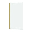 AURLANE - Pare baignoire Rabattable 70x130cm - Profilé finition Or Doré Brossé - Verre Trempé 4mm - ELEMENTARY - vignette