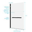 AURLANE - Pare baignoire Pivotant avec Porte-Serviette 85x150cm - Profilé Noir - Verre 6mm - TSHAPE DARK - vignette