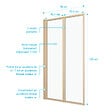 AURLANE - Pare baignoire Pivotant 2 Volets Or Doré Brossé - Verre Trempé 4mm - DUPLO - vignette
