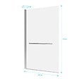 AURLANE - Pare baignoire Pivotant avec Porte-Serviette 85x150cm - Profilé Chrome - Verre 6mm - TSHAPE CHROMED - vignette
