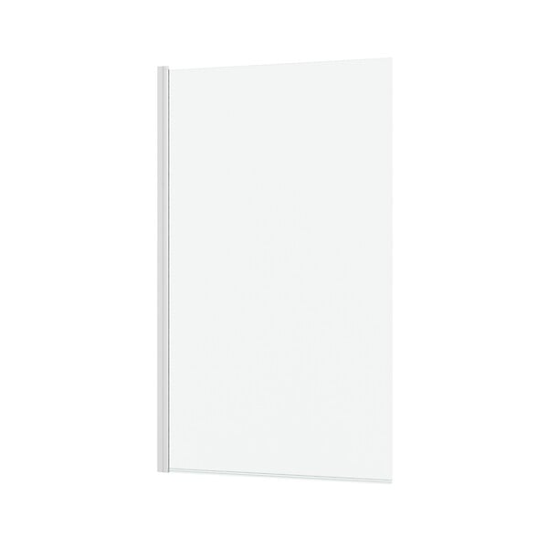 AURLANE - Pare baignoire Rabattable 80x140cm - Profilé Blanc Mat - Verre Trempé 4mm - ELEMENTARY - large
